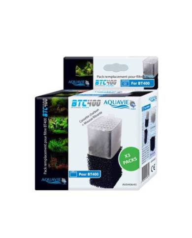 Aquavie - Cartouche charbon  & mousse pour Filtre BT400 - 3 pcs
