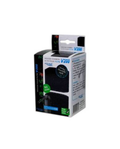 Aquavie - Mousse avec charbon pour filtre V200 - 2 pcs