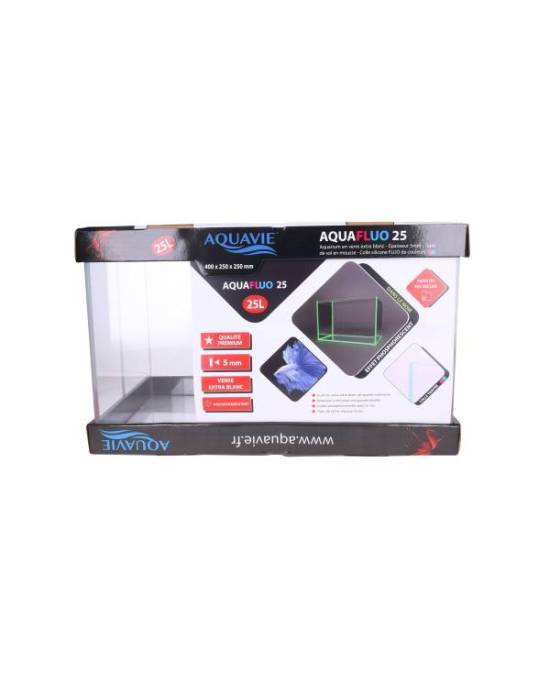 Aquavie - Aquarium Aquafluo 25 - Rose - 40x25x25 cm 