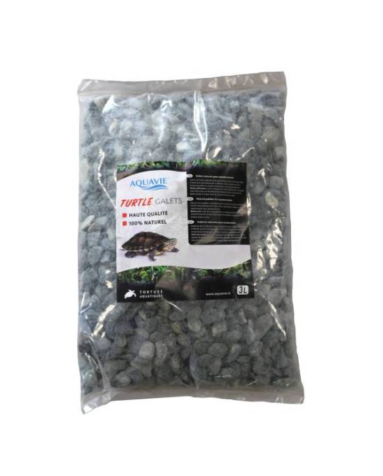 Aquavie - Turtle Galets gris / bleu - Ø 8 à 12 mm - 3L