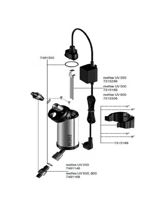 Eheim - Embout pour ReeflexUV 350 (3721) - 2 pcs