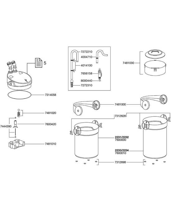 Eheim - Turbine pour filtre Ecco type 2231/33 et Ecco Comfort 2232/34