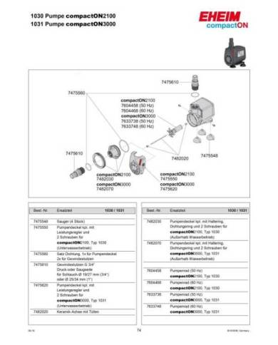 Eheim - Turbine pour pompe compactON 3000