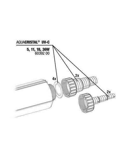 JBL - ProCristal UV-C - Multi-raccord + joints - 4 pcs