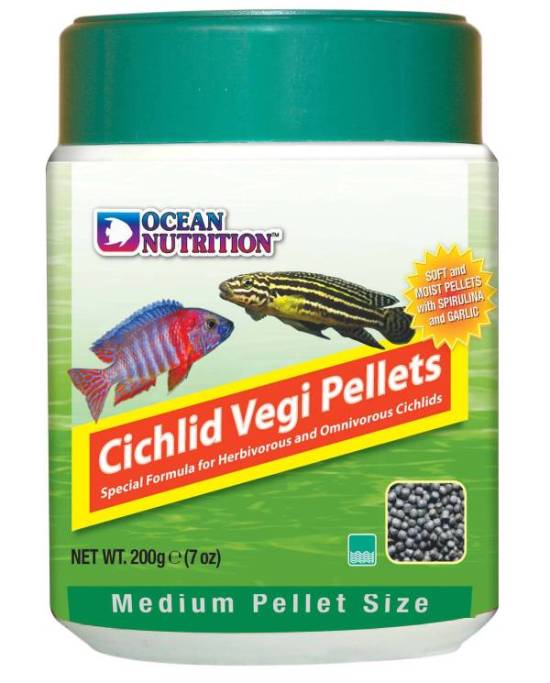 Ocean Nutrition - SEC - Cichlid Vegi - Granulés Medium - 200g