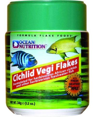 Ocean Nutrition - SEC - Cichlid Vegi - Flocons - 34g