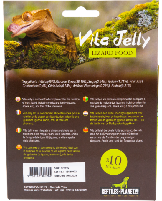 Reptiles Planet - Vita Jelly Banana Lizard Food - 10 pcs
