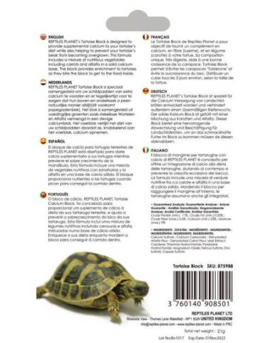 (1) Tortoise calcium block - Bloc de calcium Tortues