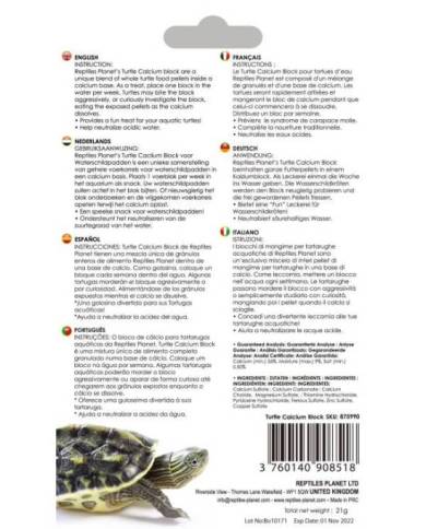 (1) Turtle Calcium Block