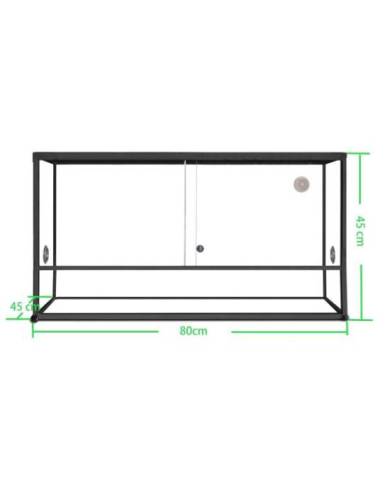 Reptiles Planet - Terrarium Elegance - Black-  80x45x45 cm