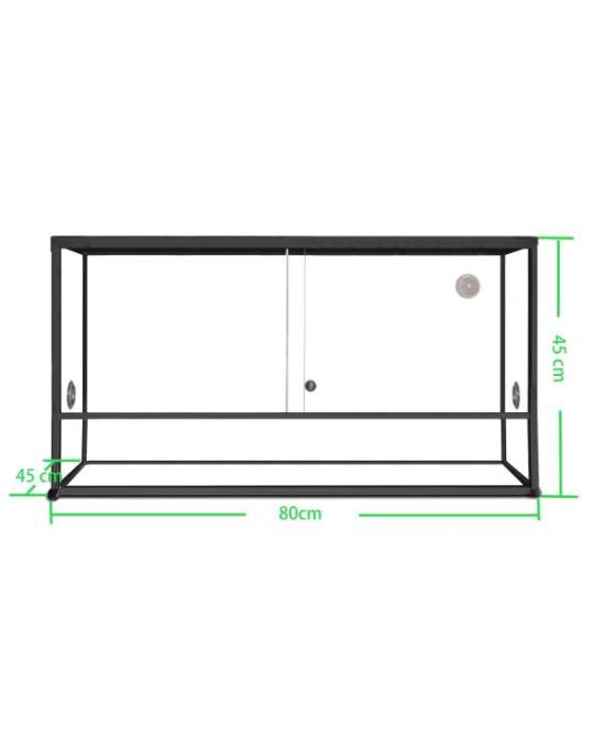 Reptiles Planet - Terrarium Elegance - Black-  80x45x45 cm