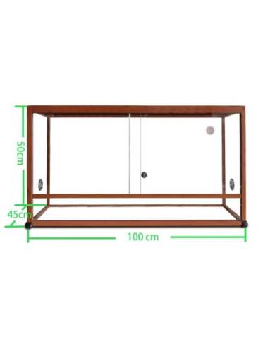 Reptiles Planet - Terrarium Elegance - Wood texture - 100x45x50 cm