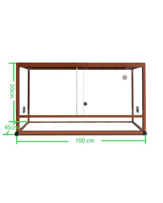 Reptiles Planet - Terrarium Elegance - Wood texture - 100x45x50 cm