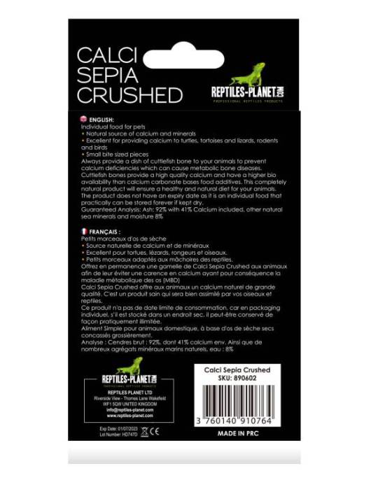 Reptiles Planet - Calci Sepia Crushed - Os de Seiche broyé - 100g