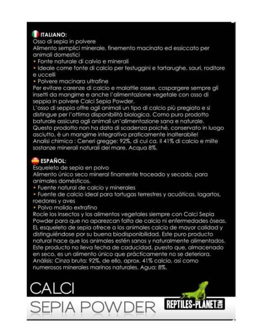 Reptiles Planet - Calci Sepia Powder - Os de Seiche en poudre - 100g