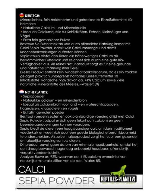 Reptiles Planet - Calci Sepia Powder - Os de Seiche en poudre - 100g