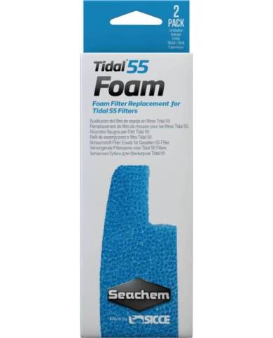 Seachem - Mousse pour filtre Tidal 55 - 2 pcs