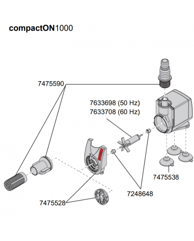 Eheim - kit de raccordement pour CompactON 1000 (1002)