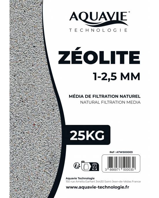 Aquavie - Zéolithe - 1 à 2,5 mm - 25Kg