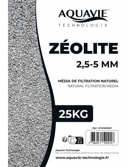 Aquavie - Zéolithe - 2,5 à 5 mm - 25Kg