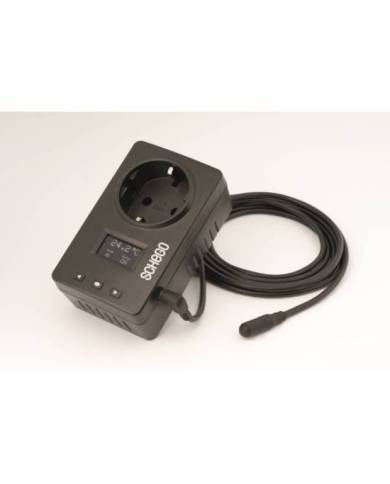 Schego - Thermostat pour chauffage titanium - 2 m de câble
