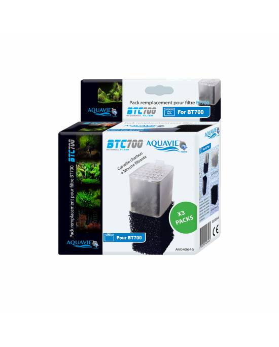 Aquavie - Cartouche charbon & mousse pour Filtre BT700 - 2 pcs