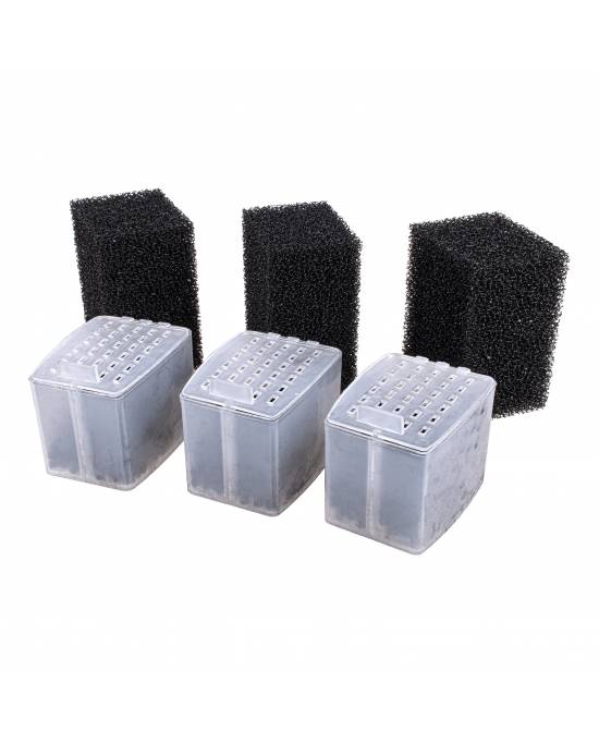 Aquavie - Cartouche charbon  & mousse pour Filtre BT400 - 3 pcs